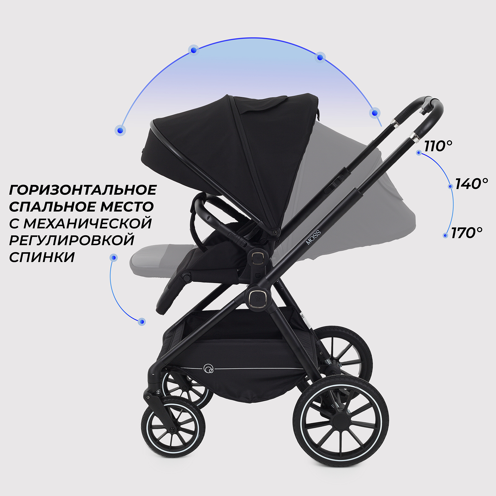 Коляска 2в1 Rant Moss 2 в 1 черный - фото 7