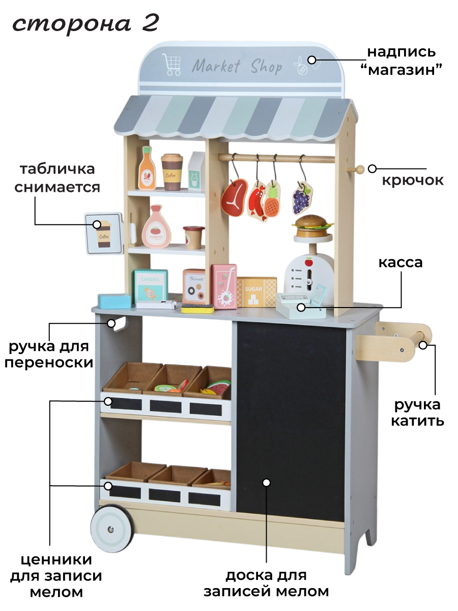 Игрушка Veld Co Супермаркет с аксессуарами 64 предм. - фото 10