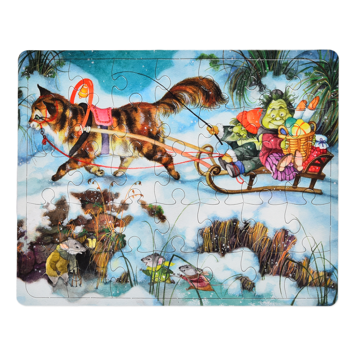 Книга Лабиринт Новогодний сундучок Новогодние пазлы 5*35 - фото 3