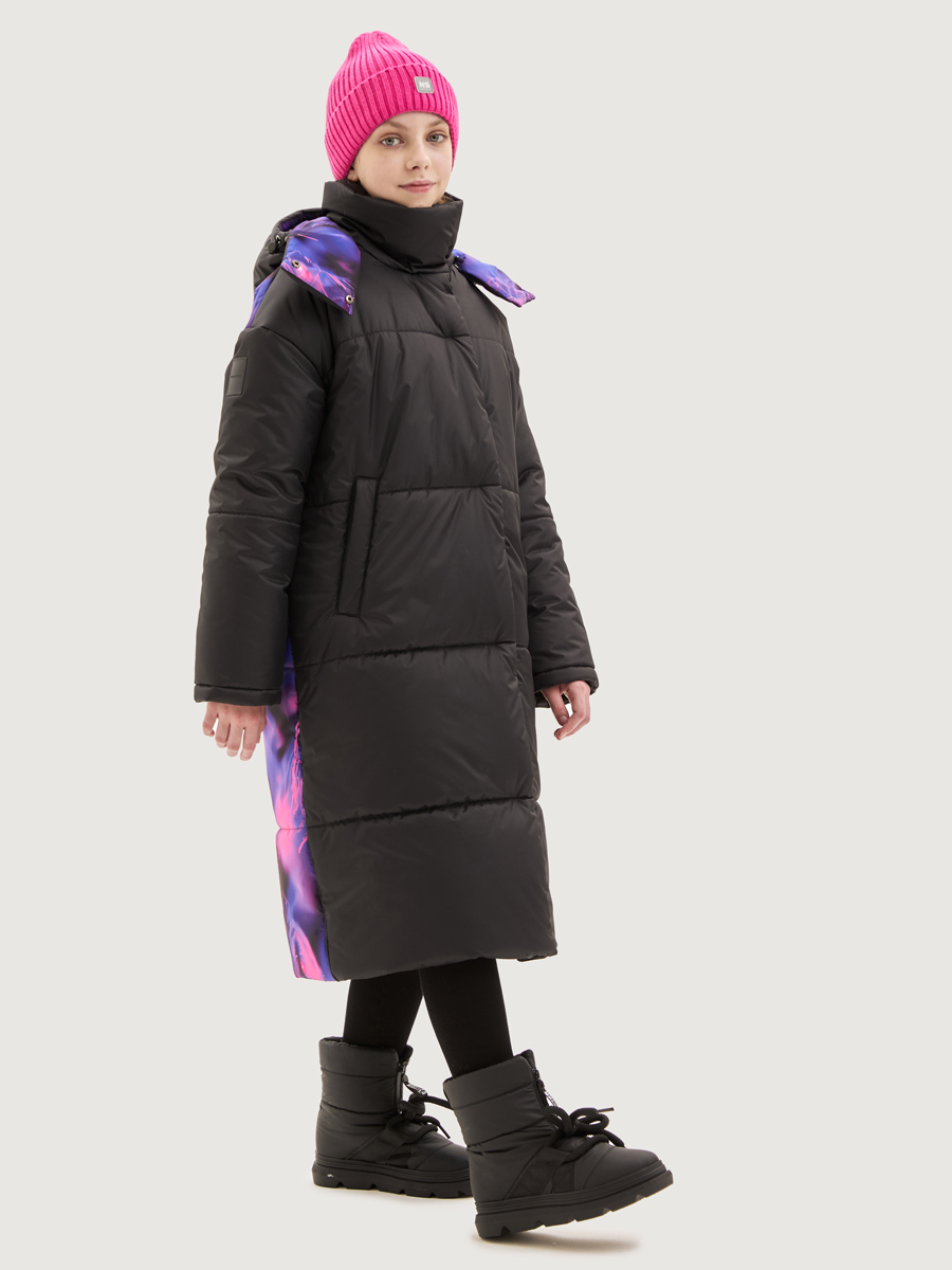 Пальто NIKASTYLE 6з9425 черный/фуксия - фото 1