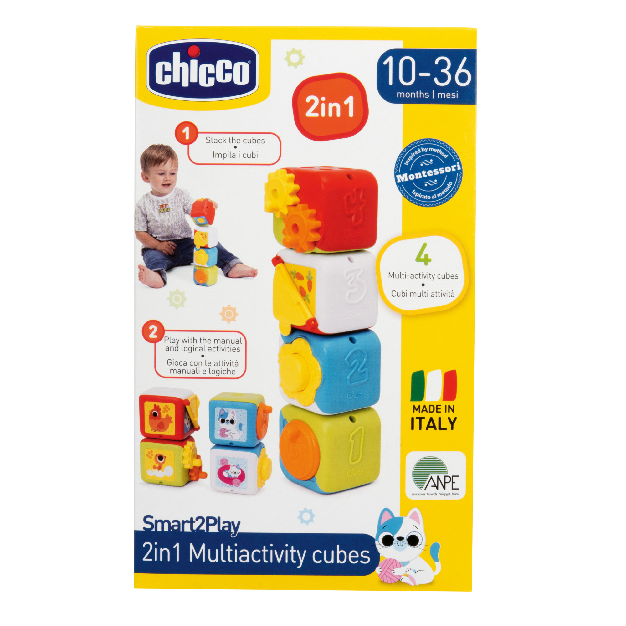 Игрушка Chicco кубики Монтессори - фото 6