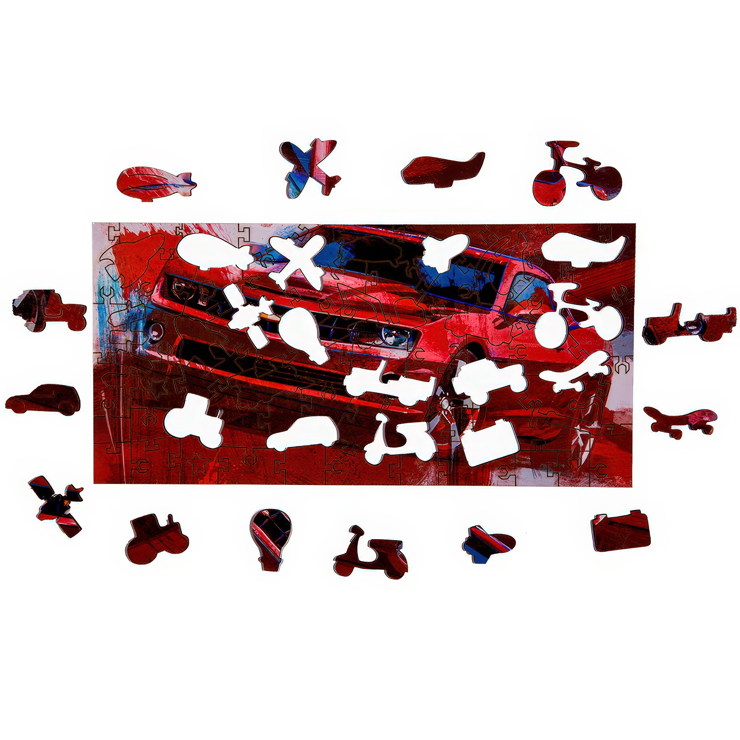 Пазл 1TOY Автомобиль спортивный деревянный - фото 2