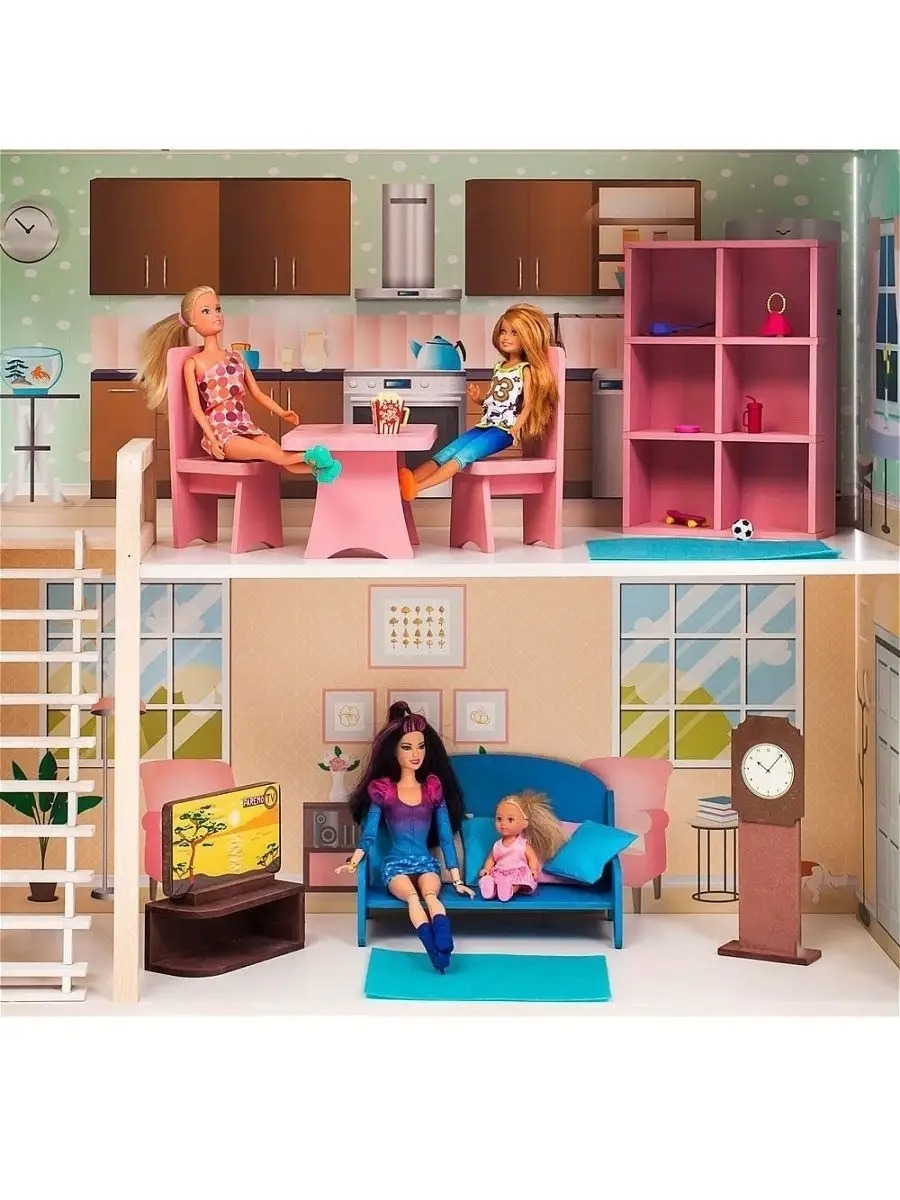 Домик для кукол PAREMO 118 см с мебелью PD318-11 - фото 11