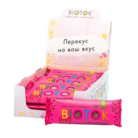 Злаковый батончики Виталад biotok вишневый 60г шоу-бокс 15 шт