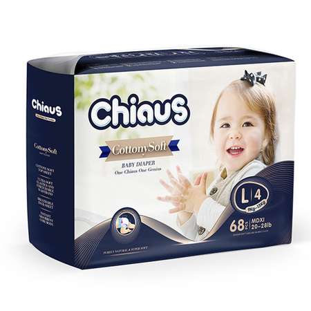Подгузники Chiaus Cottony Soft L (9-13 кг) 68 шт.