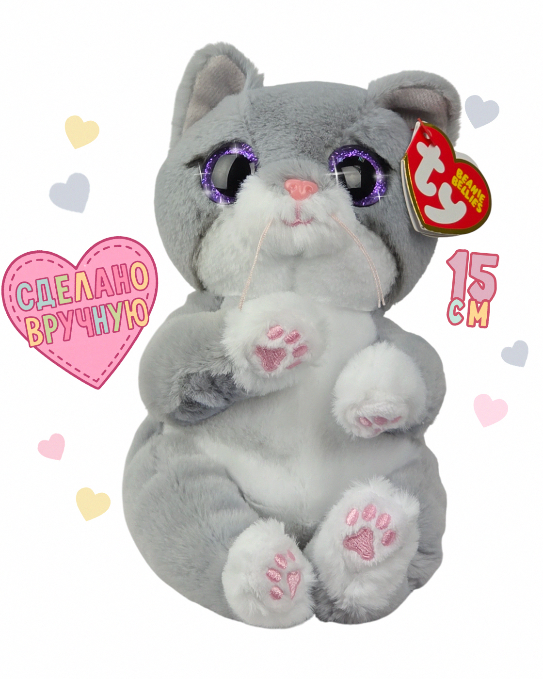 Мягкая игрушка TY котик Кошка плюшевая - фото 1