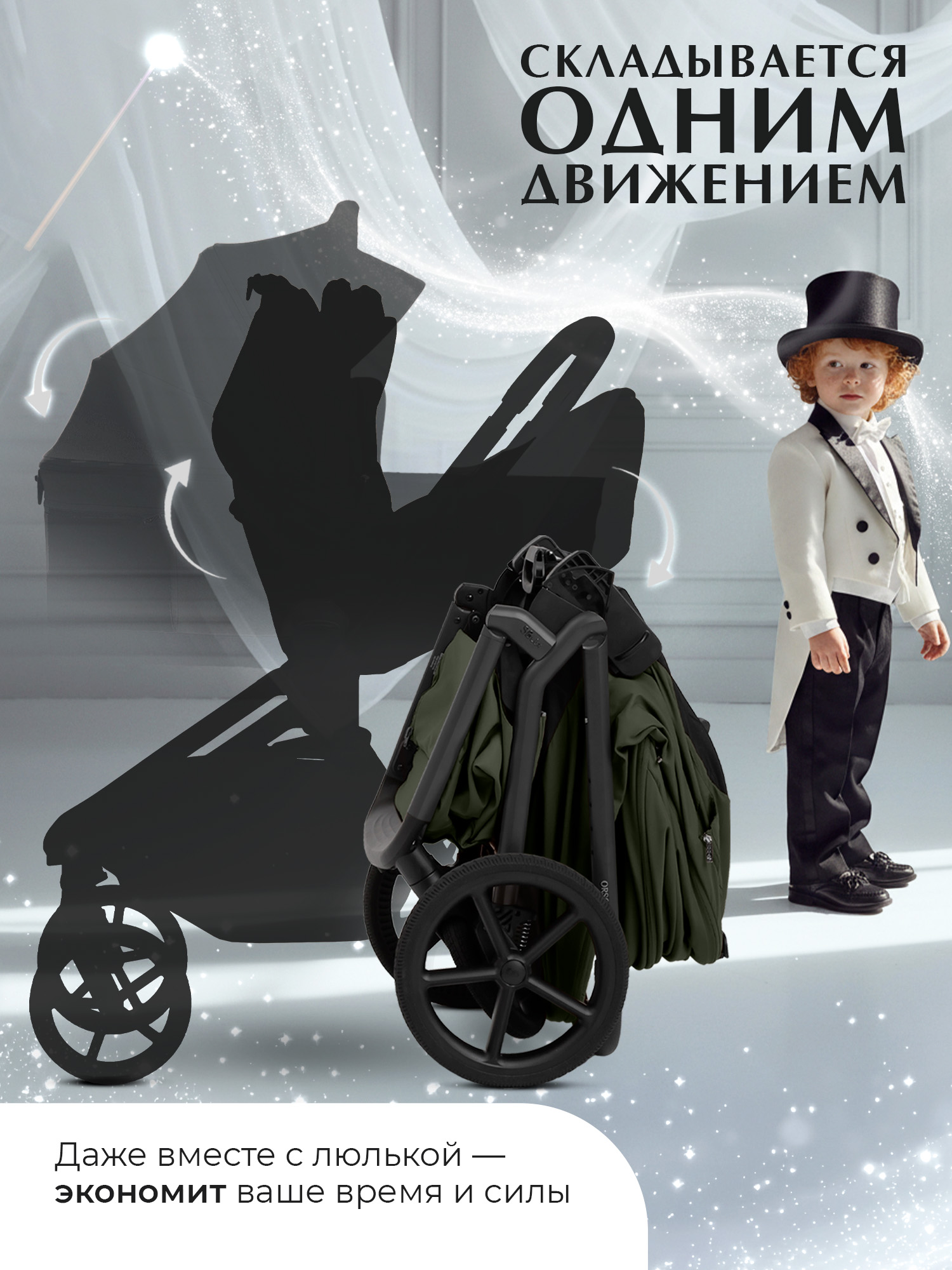 Коляска 2в1 Sweet Baby Orso Dark Green зеленый - фото 2
