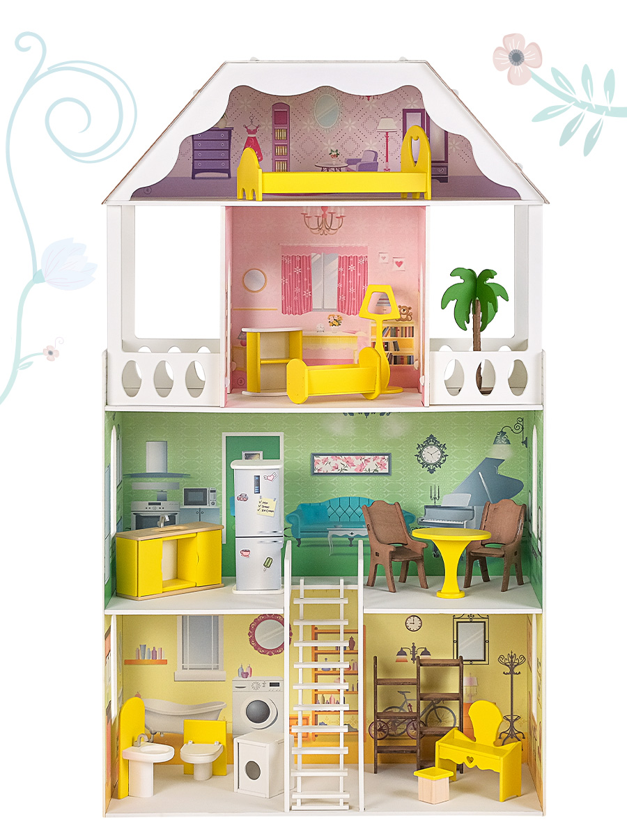 Домик для кукол PAREMO с мебелью PD318-01 - фото 10