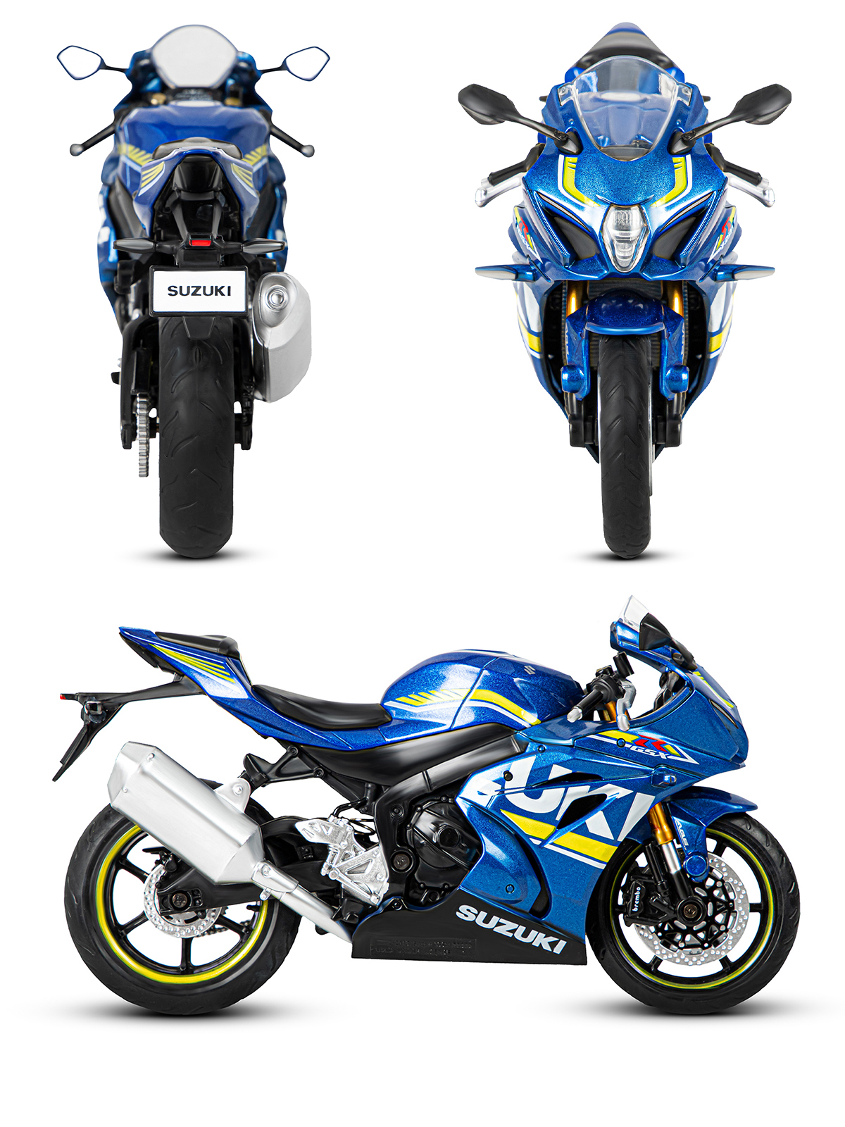Мотоцикл АВТОпанорама Suzuki GSX R1000 1:12 JB1251501 - фото 11