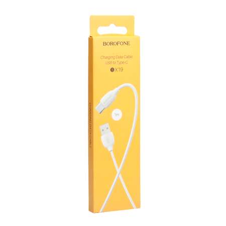 USB кабель BOROFONE BX19 Benefit Type-C 3A 1м PVC (белый)