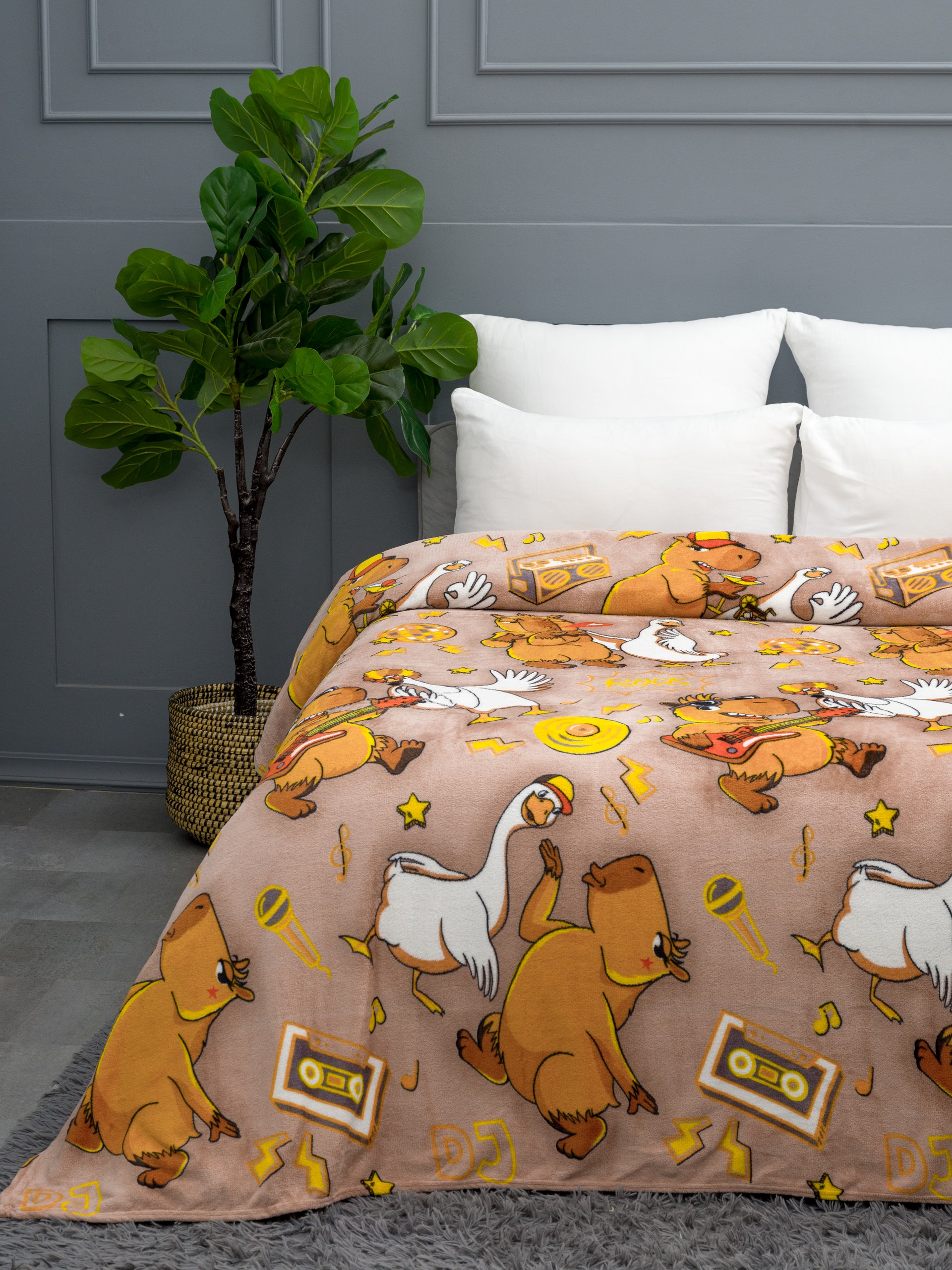 Плед Павлинка Капибара и гусь 200 x 220 см - фото 3