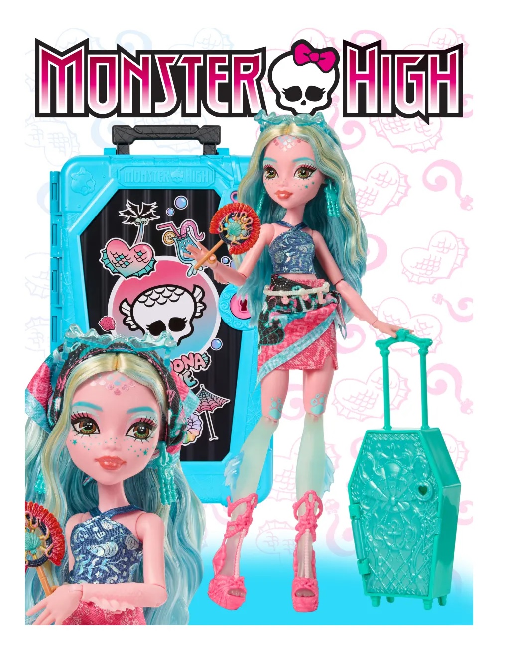 Кукла модельная Mattel Monster High Лагуна Блю с чемоданом высота 27,5 см JDR51 - фото 2