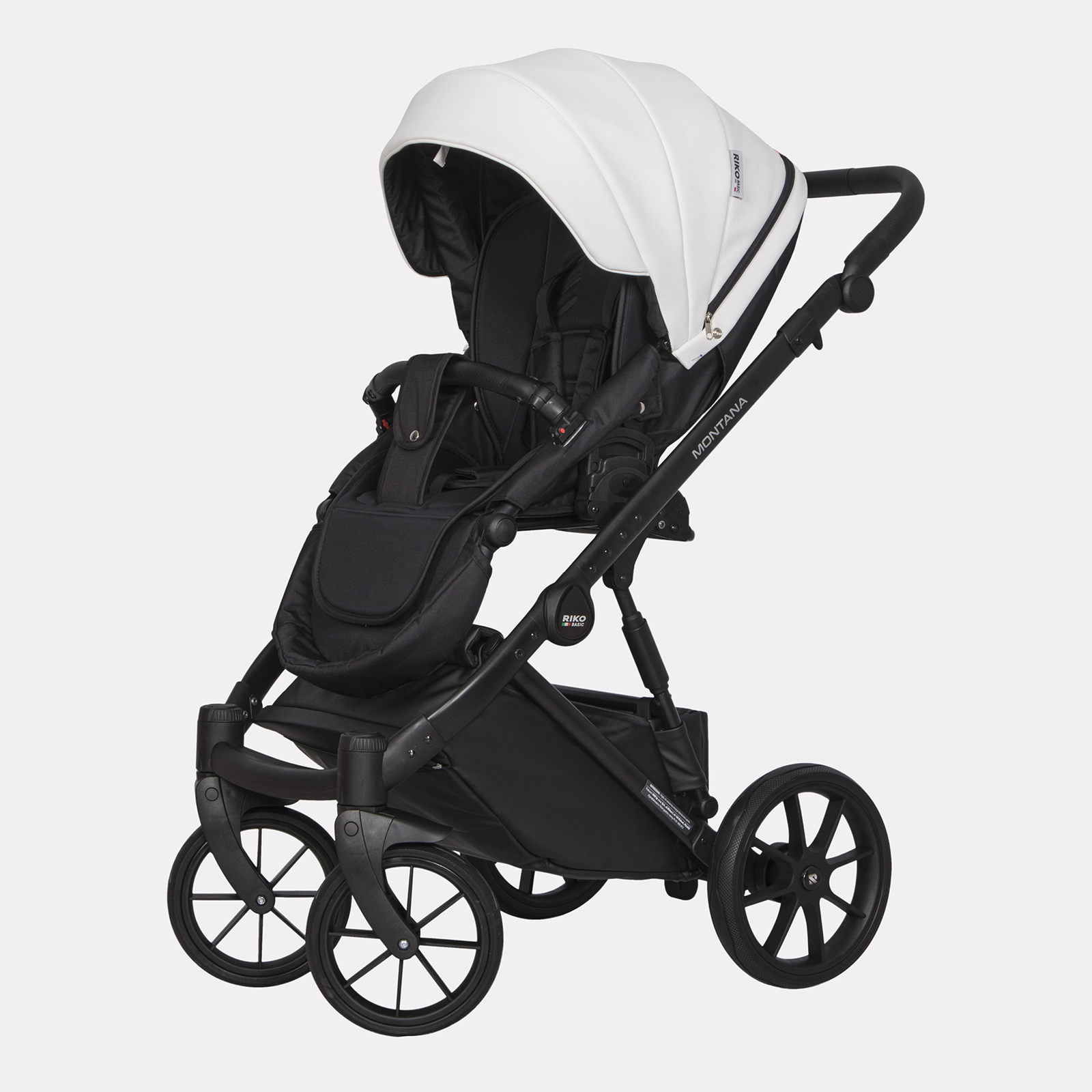 Коляска 3в1 Riko Basic Montana Ecco белый - фото 11