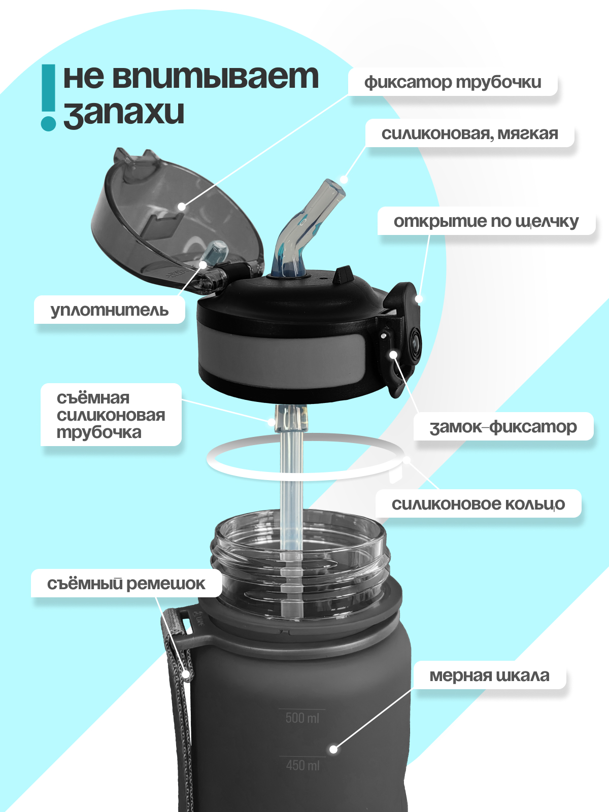 Бутылка UZSPACE 500 мл - фото 3