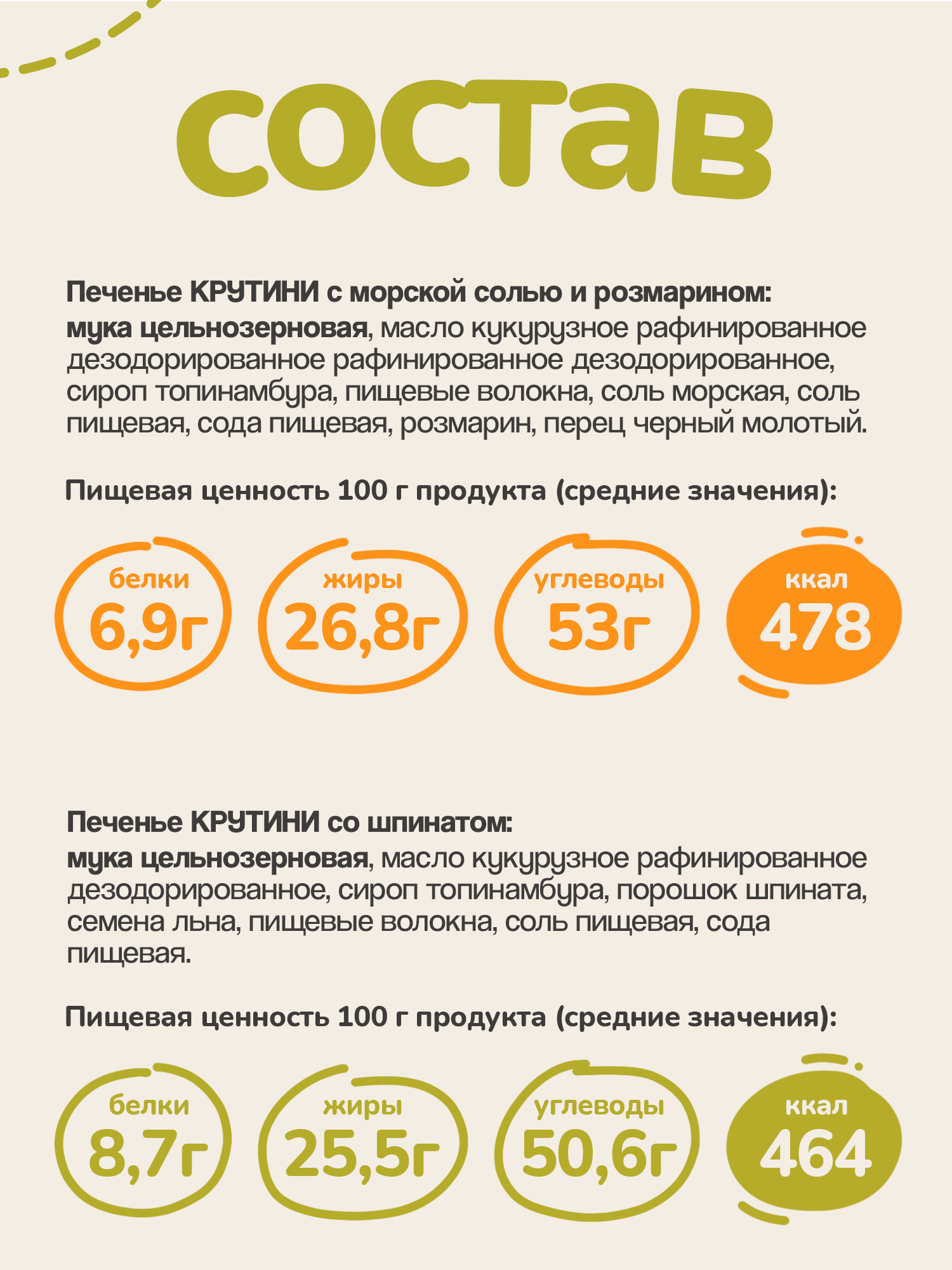 Печенье berner Морская соль и розмарин и шпинат - фото 2