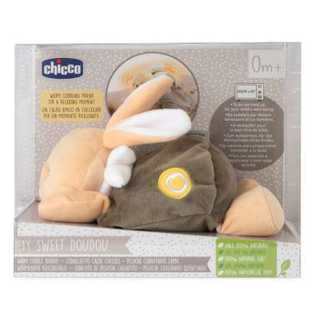Мягкая игрушка Chicco зайка Тёплый зайка 11 см