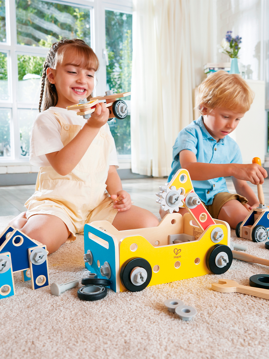 Конструктор Hape Мастерская деревянный 83 дет. - фото 3