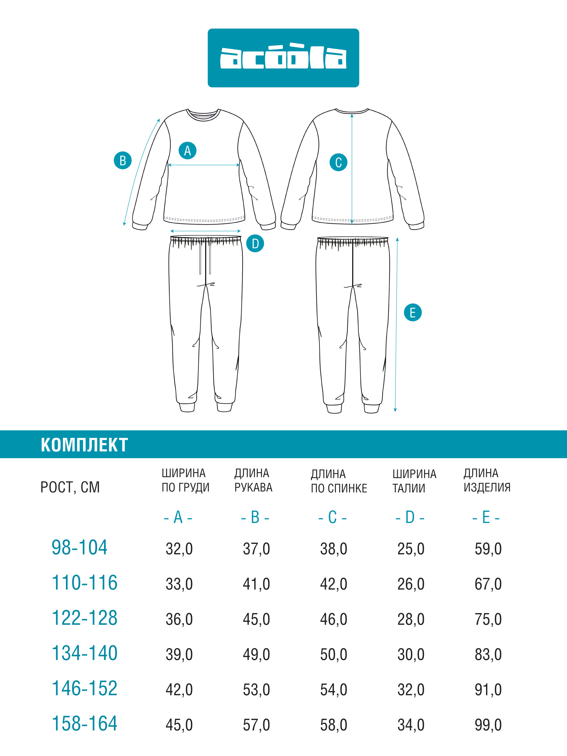 Пижама Acoola 20134280026_0093912 - фото 3