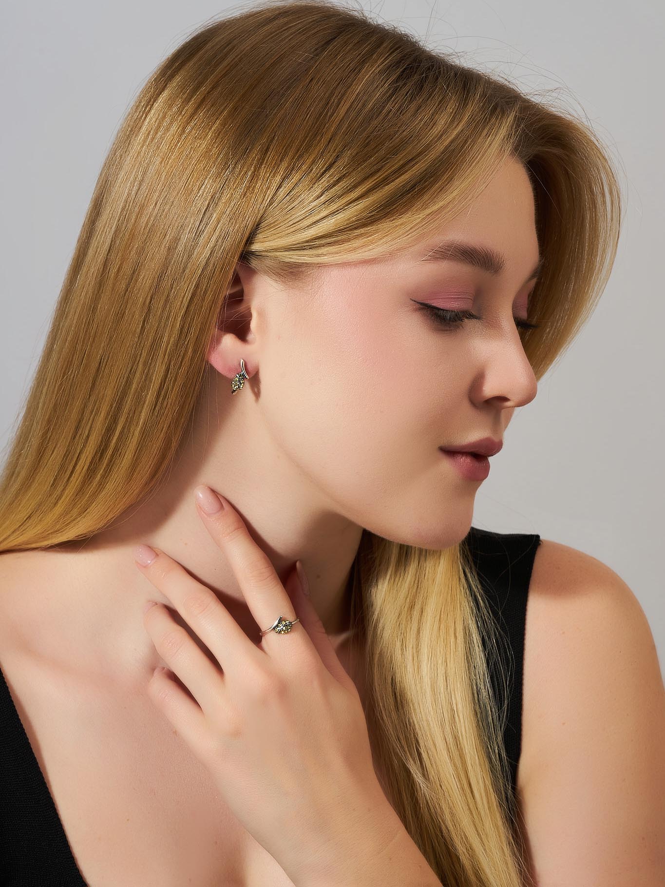 Серьги Shine and Beauty 80592-414-с-желтстр - фото 2