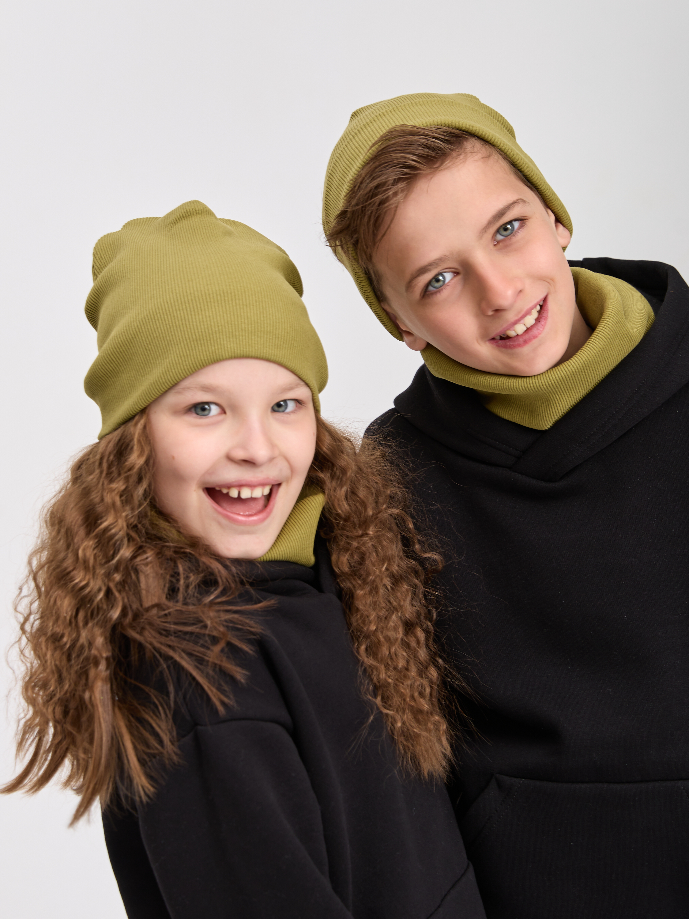 Шапка и снуд Лапушка 0258 хаки - фото 17