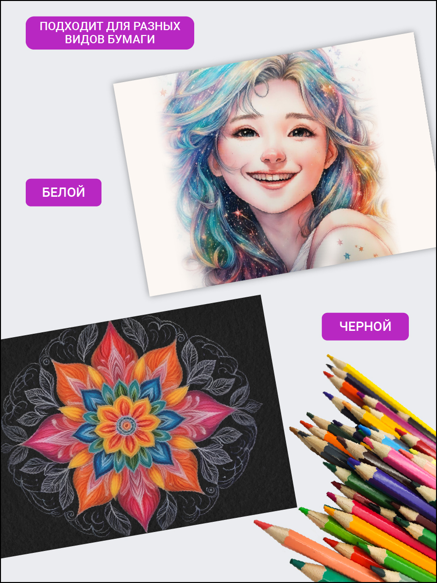 Карандаши цветные AXLER 100 шт. - фото 7