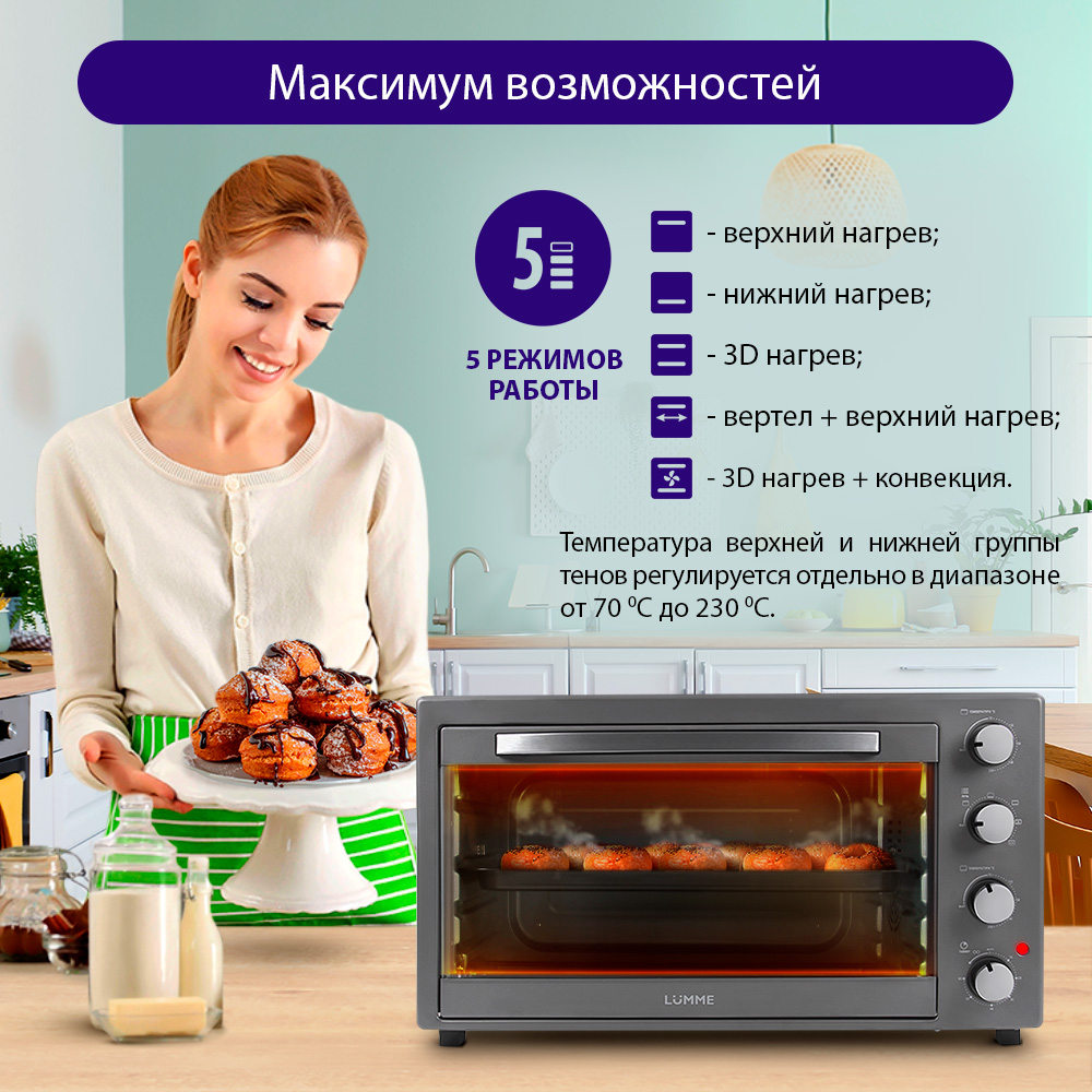 Духовой шкаф LUMME LU-1711 - фото 2