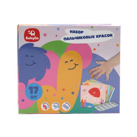Краски пальчиковые BabyGo 6 цв.