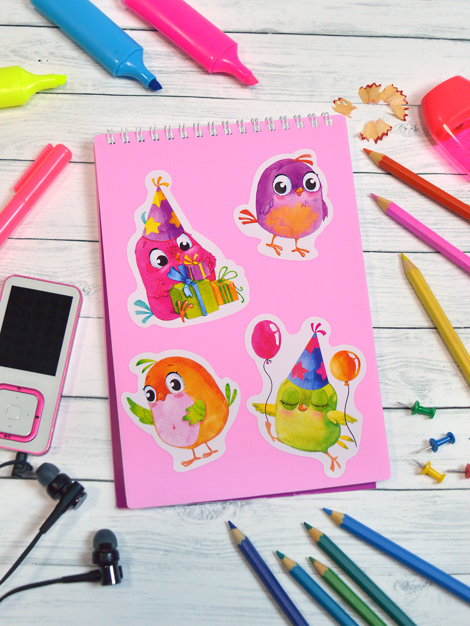 Декоративные наклейки Дрофа-Медиа Весёлые птички 4214 - фото 10