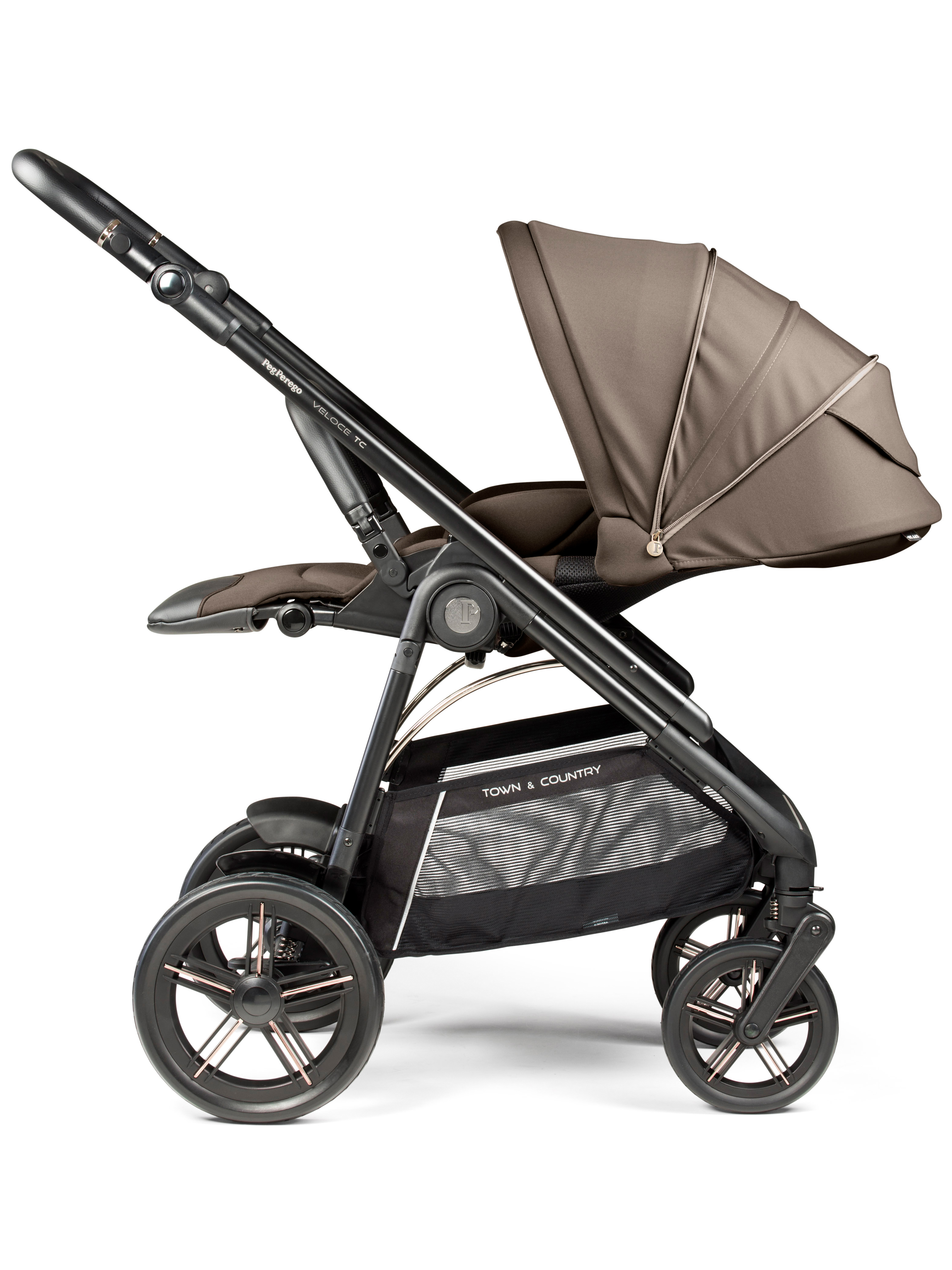 Коляска прогулочная Peg-Perego Veloce TC бежевый - фото 4