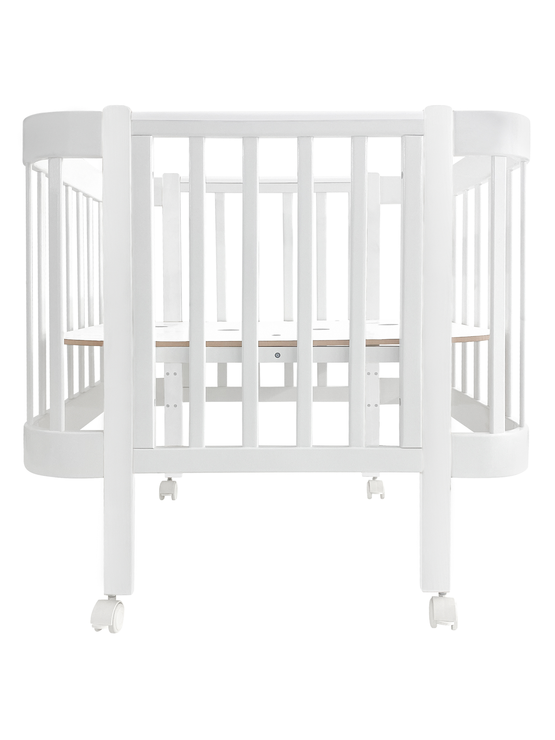 Детская кроватка Ingo Italiano Baby IN-06 4 в 1 белый, белый, продольный маятник - фото 10