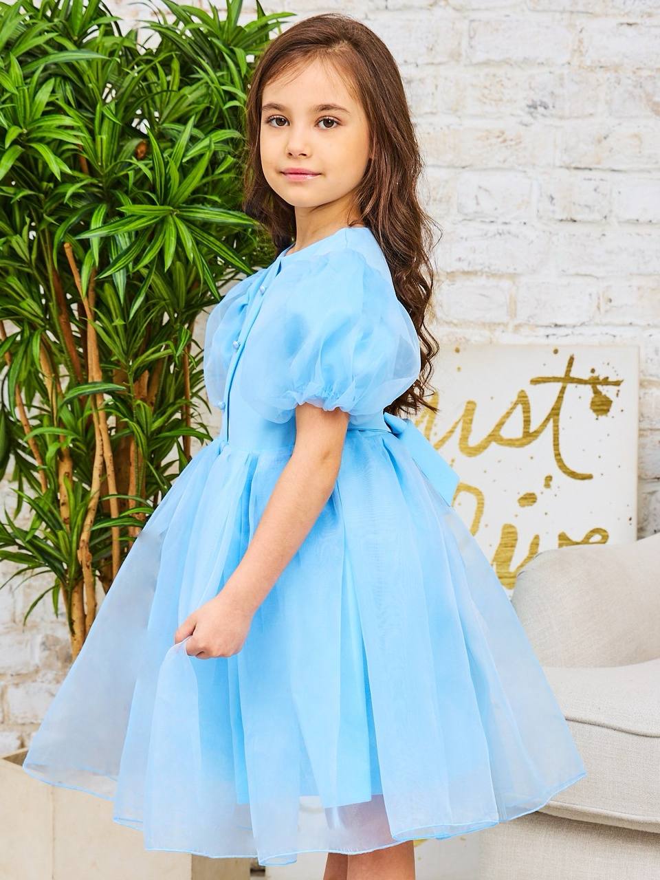 Платье Sofisha kids Plat.organza.blue - фото 2