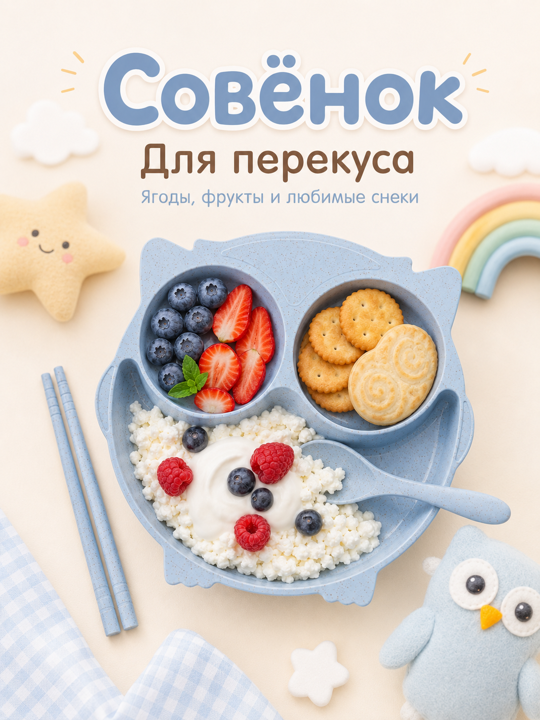 Набор посуды Добрый Филин Совушка 4 предм. - фото 7