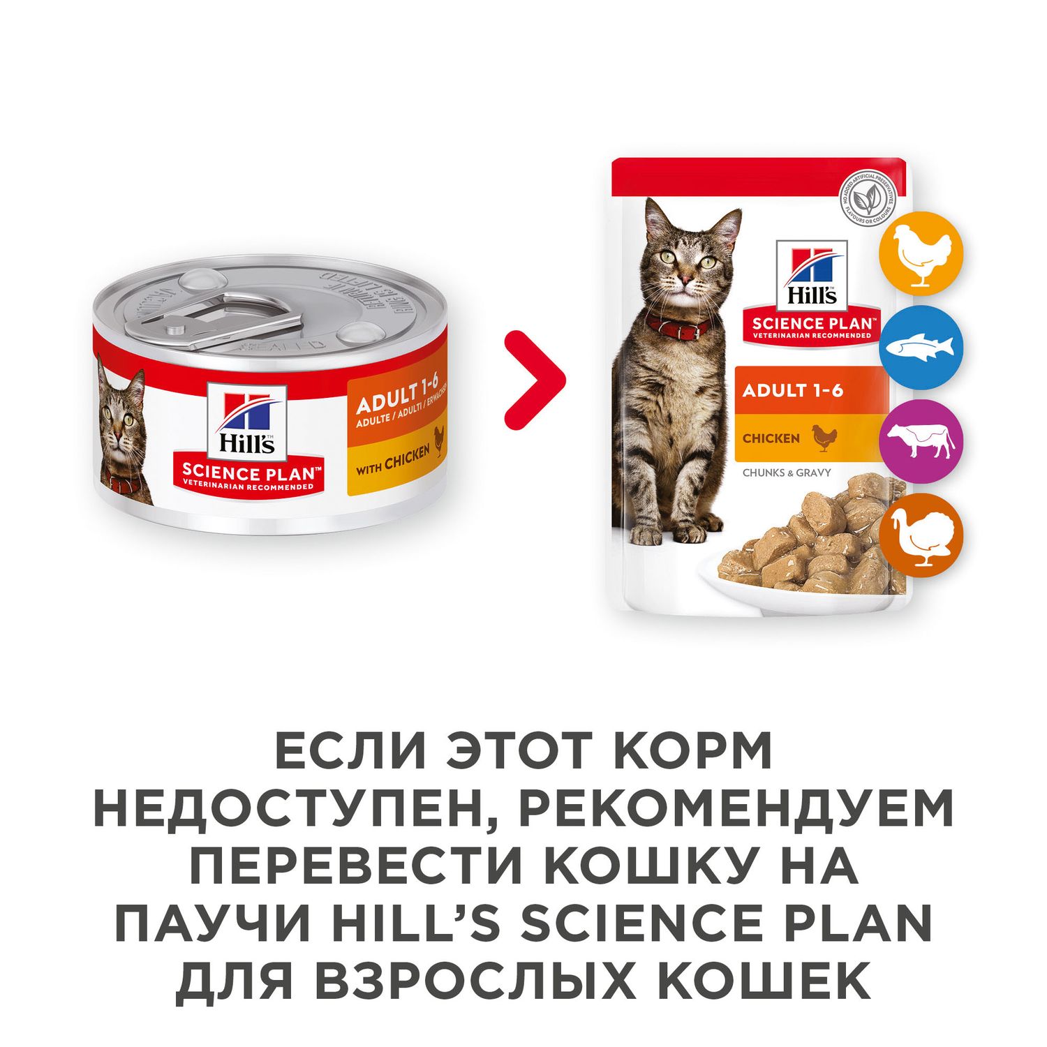 Корм влажный для кошек HILLS 82г Science Plan Optimal Care с курицей консервированный - фото 4