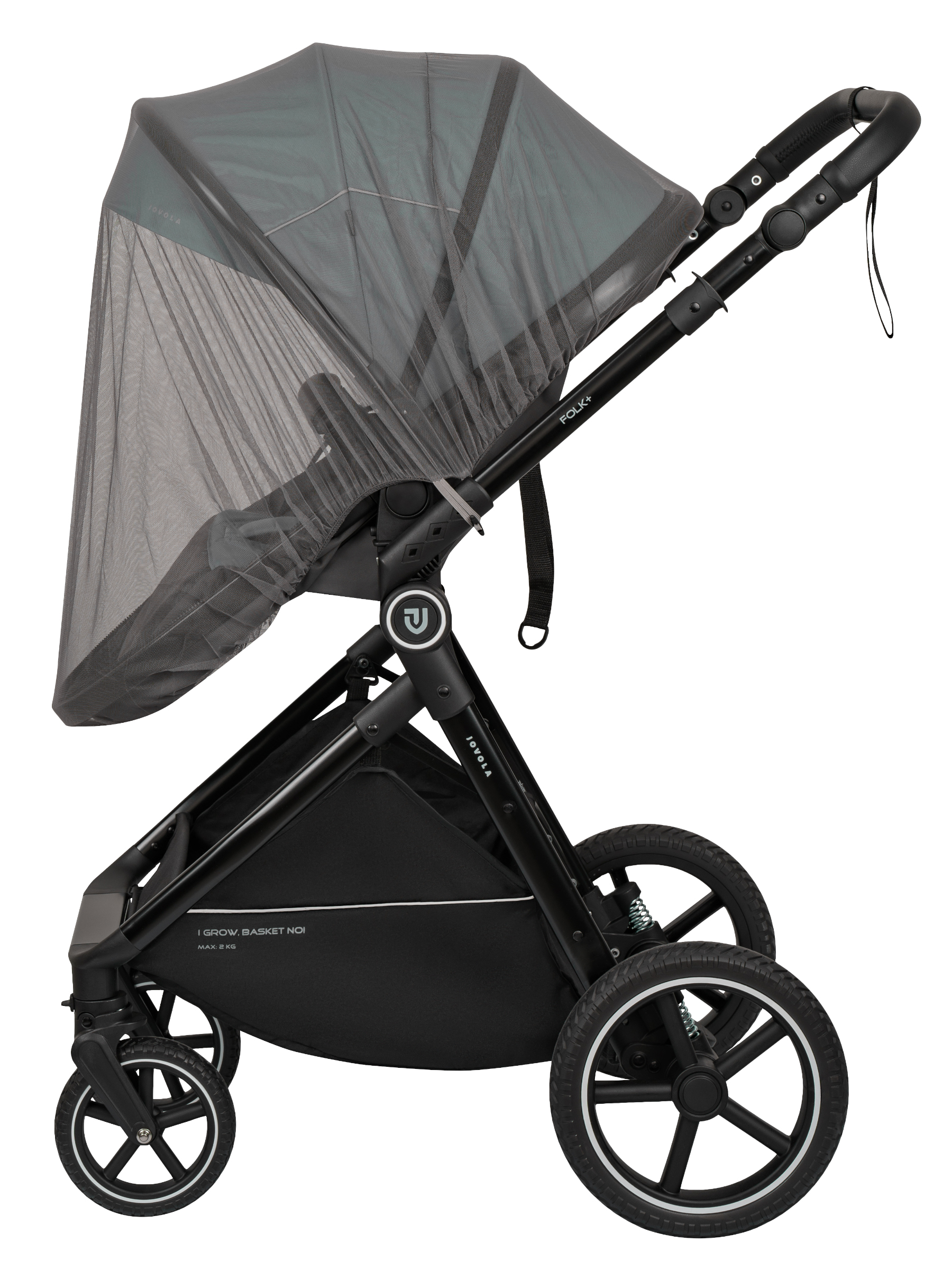 Коляска трансформер JOVOLA Folk+ 3в1 зеленый - фото 22