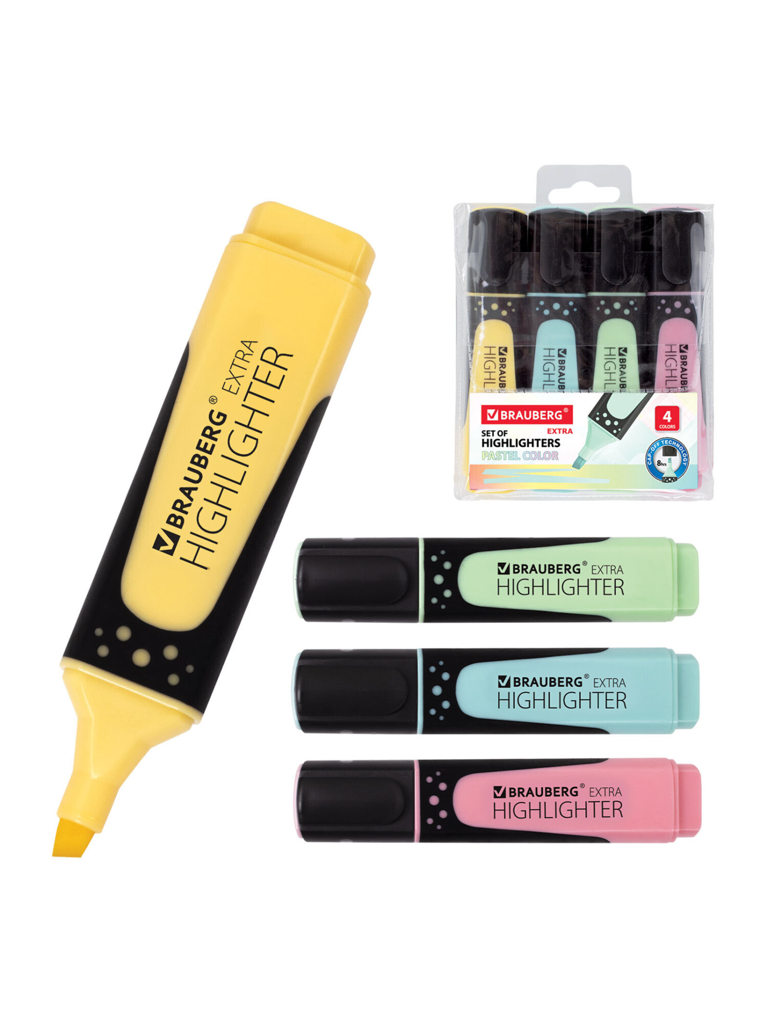 Набор текстовыделителей Brauberg 4 шт Super Pastel 1-5 мм - фото 8