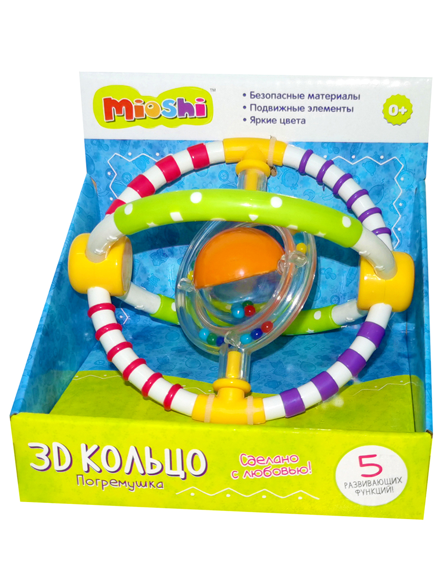 Игрушка Mioshi погремушка 3D кольцо - фото 2