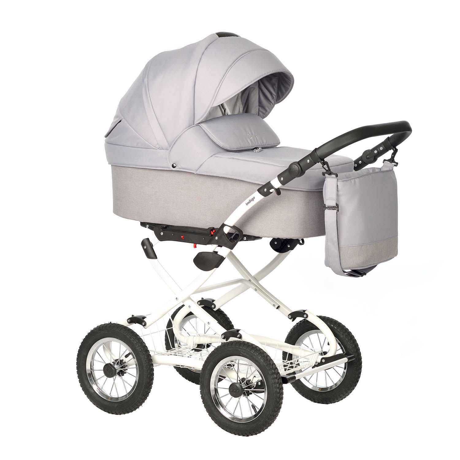 Коляска 2в1 Indigo Barbara Classic 04 серый - фото 1