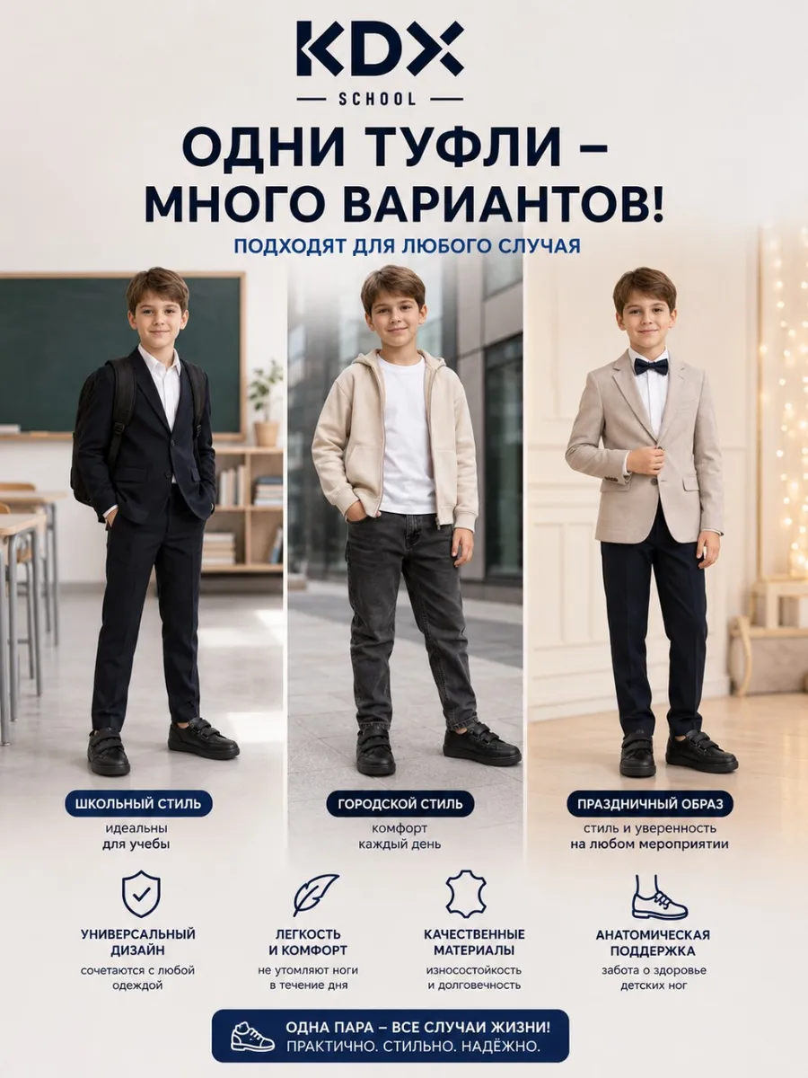 Полуботинки KDX MUSC-23 black - фото 4