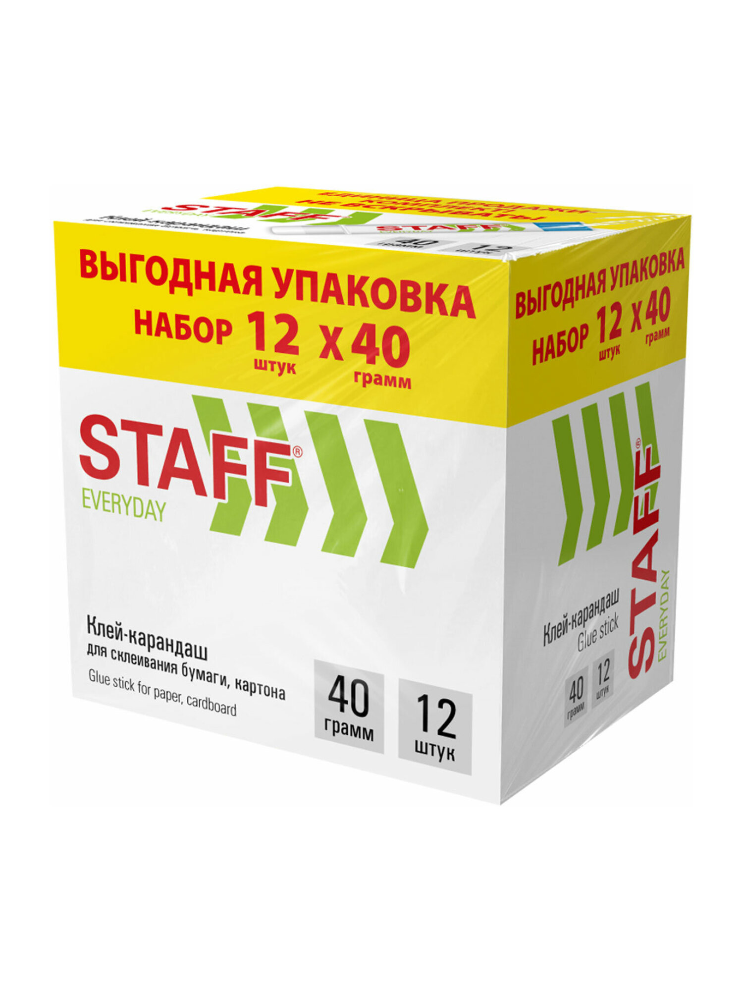 Клей-карандаш Staff 12 шт. - фото 3