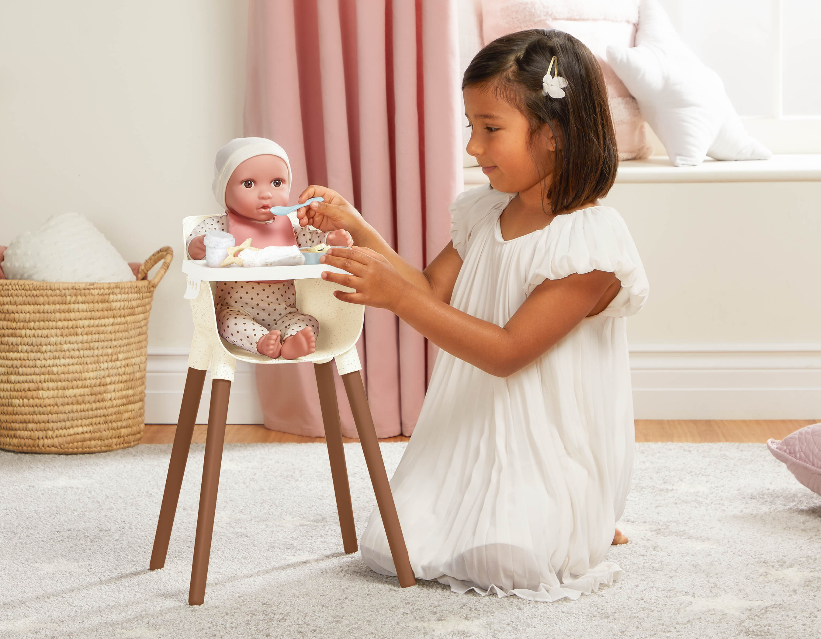 Аксессуар для кукол Lulla Baby стульчик для кормления LBY7679 - фото 6