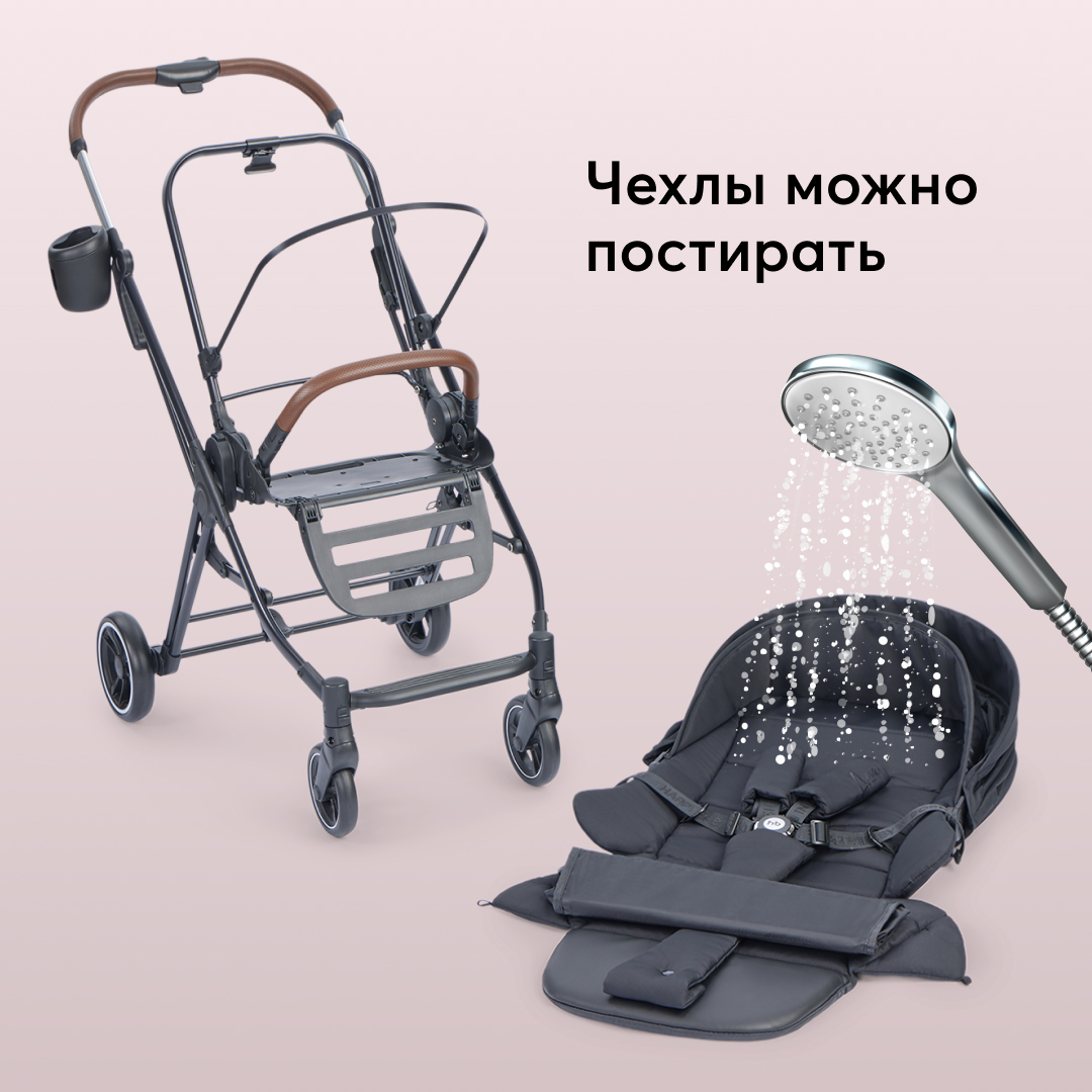 Коляска прогулочная Happy Baby Luna розовый - фото 10