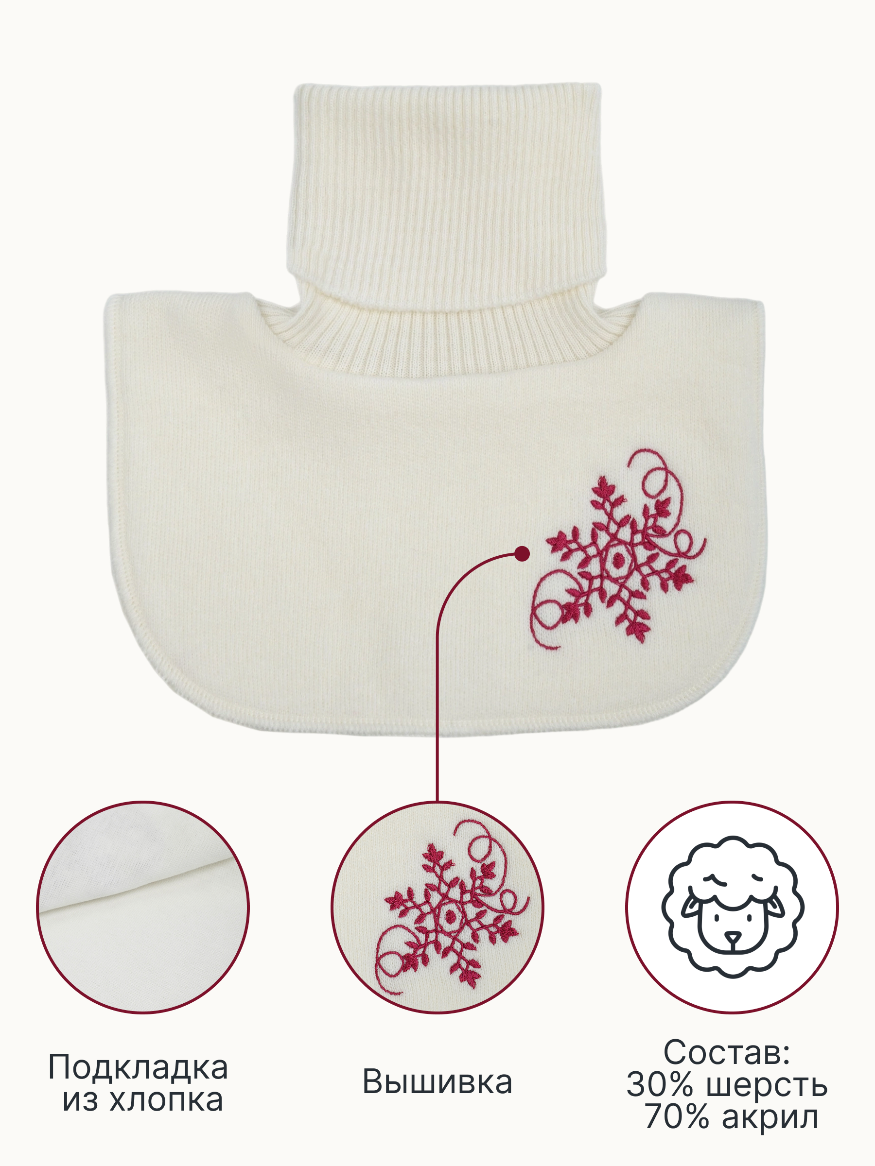 Манишка GUSTI GW24AC1201G-MILK - фото 3