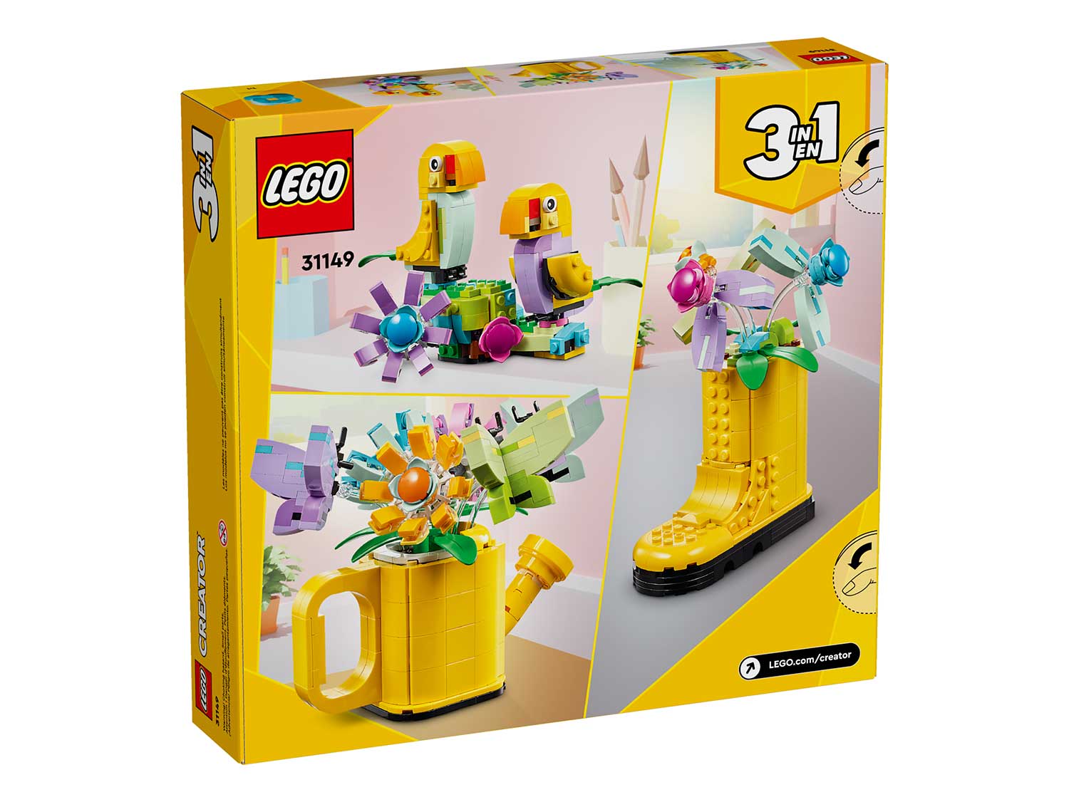Конструктор LEGO Creator Цветы в лейке 3 в 1 31149 420 дет. - фото 9