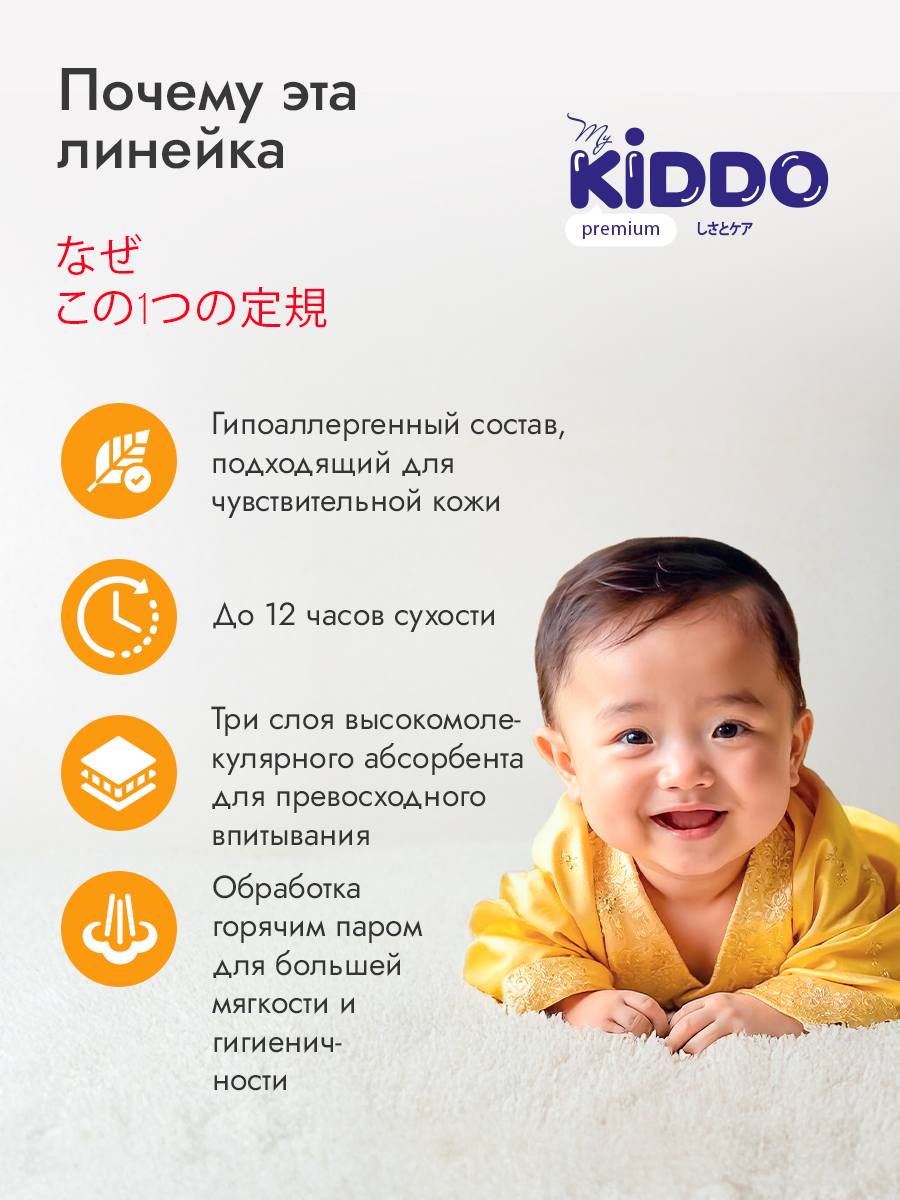Трусики Kiddo Premium S (2-6кг) 24 шт. - фото 2