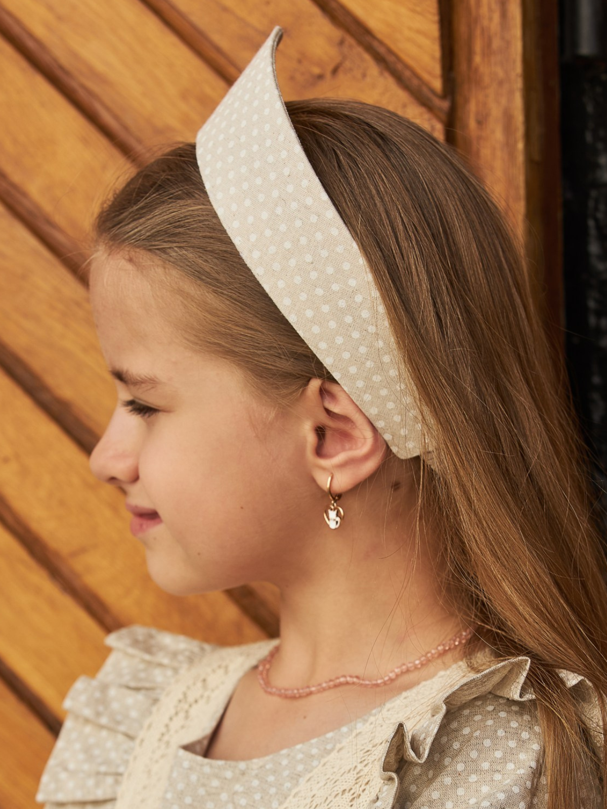 Кокошник MOUN кокошник_лен_горошек - фото 5