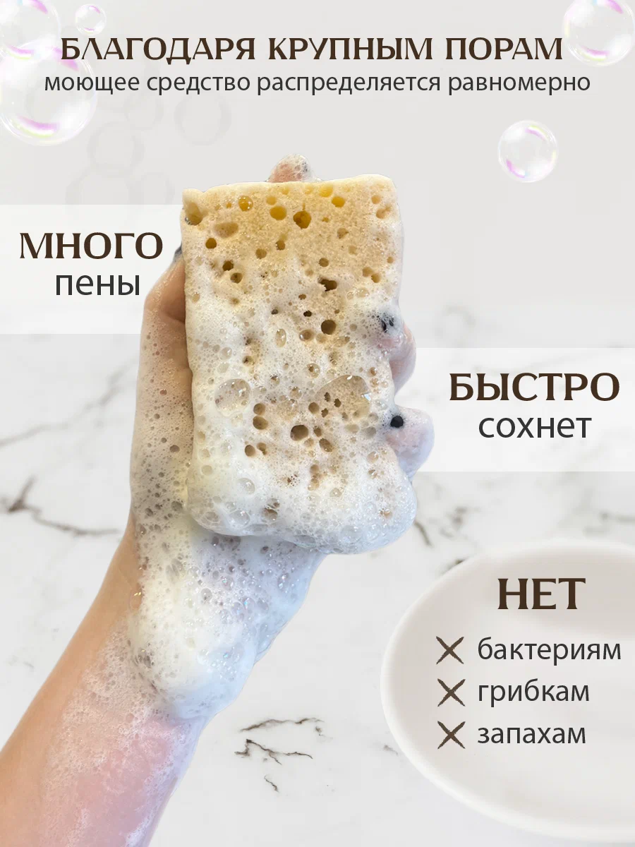 Губки PRO CLEANLY для мытья посуды большие для кухни набор - фото 3