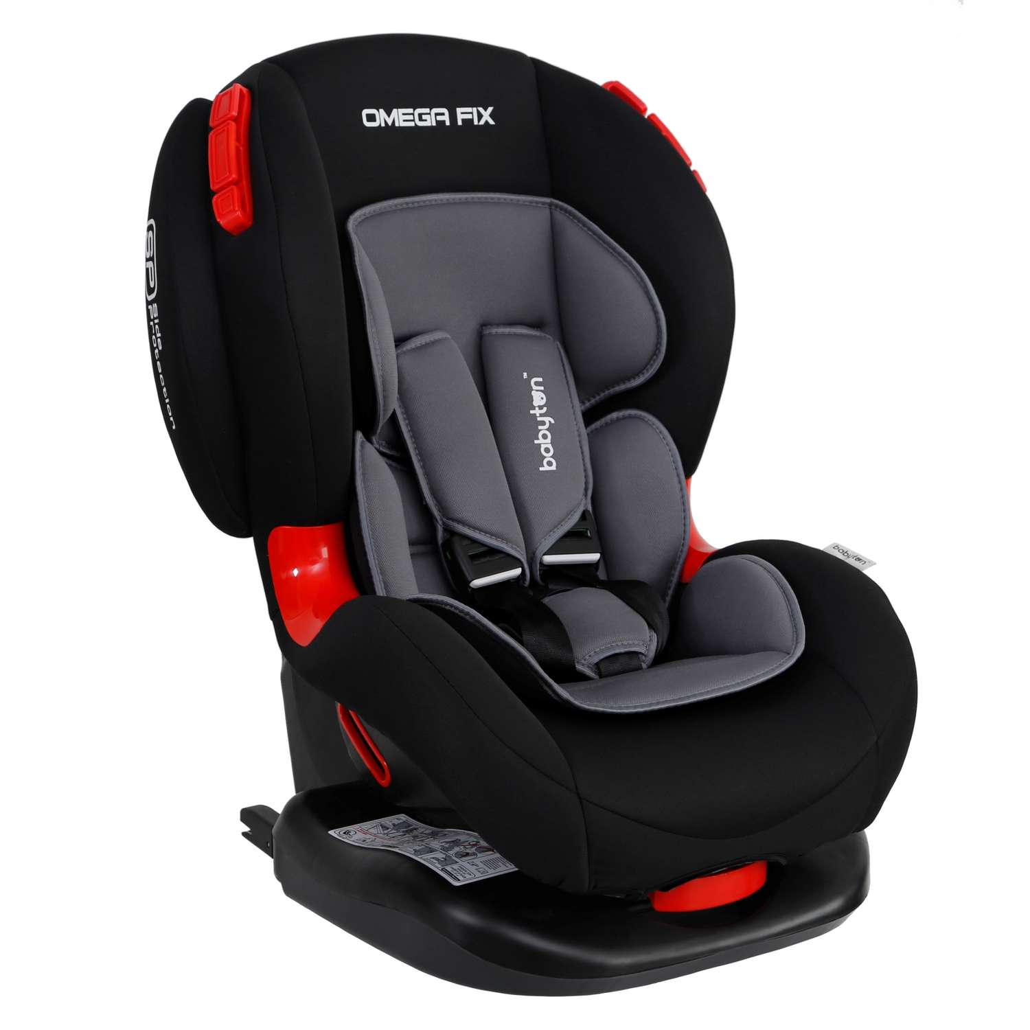 Автокресло Babyton Omega Fix Black-Grey Isofix 1/2 (9-25 кг) черный - фото 15