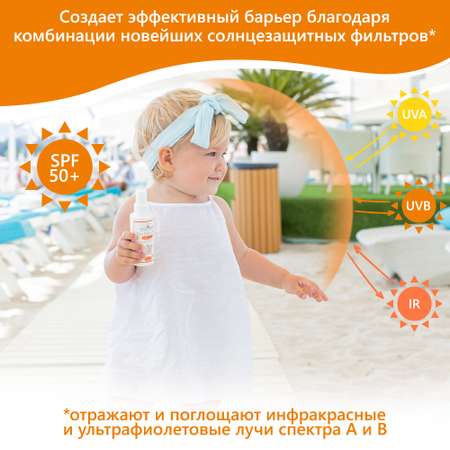 Молочко-спрей Helan органическое от солнца SPF 50+ 100мл Sole Bimbi
