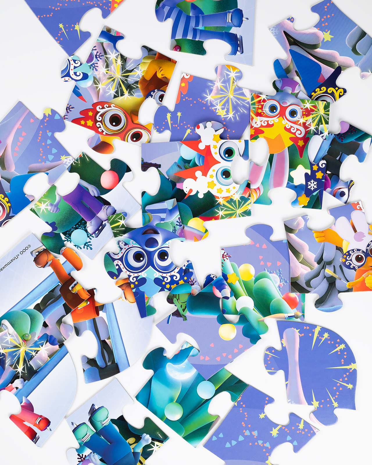 Пазл Харди Гарди фигурный Цветняшки новогодние классический - фото 3