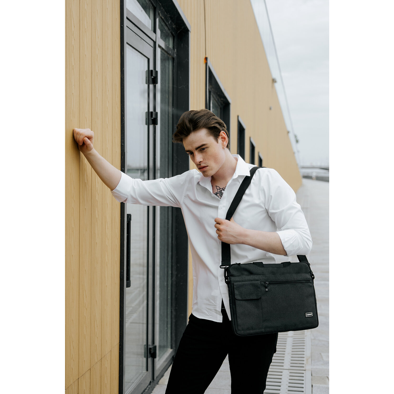 Сумка для ноутбука HEIKKI 13-14 дюймов портфель для документов через плечо - фото 16